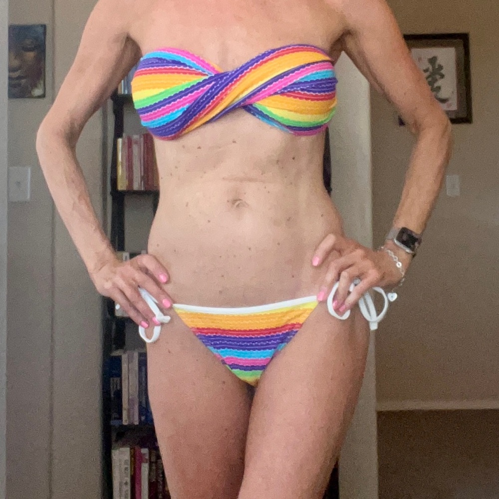 Women's bikini and matching men's Board shorts